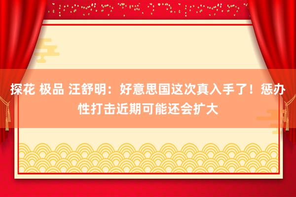 探花 极品 汪舒明：好意思国这次真入手了！惩办性打击近期可能还会扩大