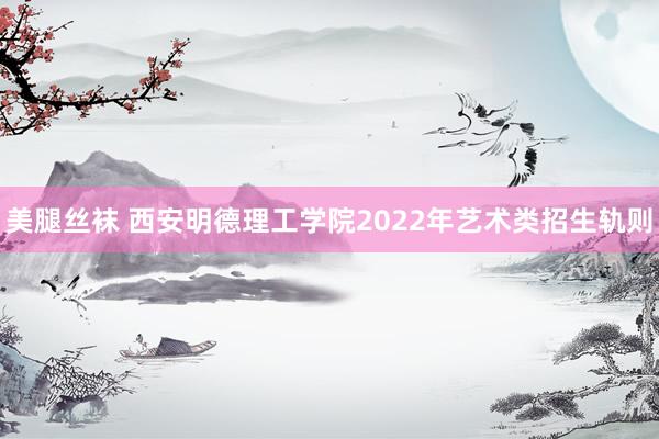 美腿丝袜 西安明德理工学院2022年艺术类招生轨则